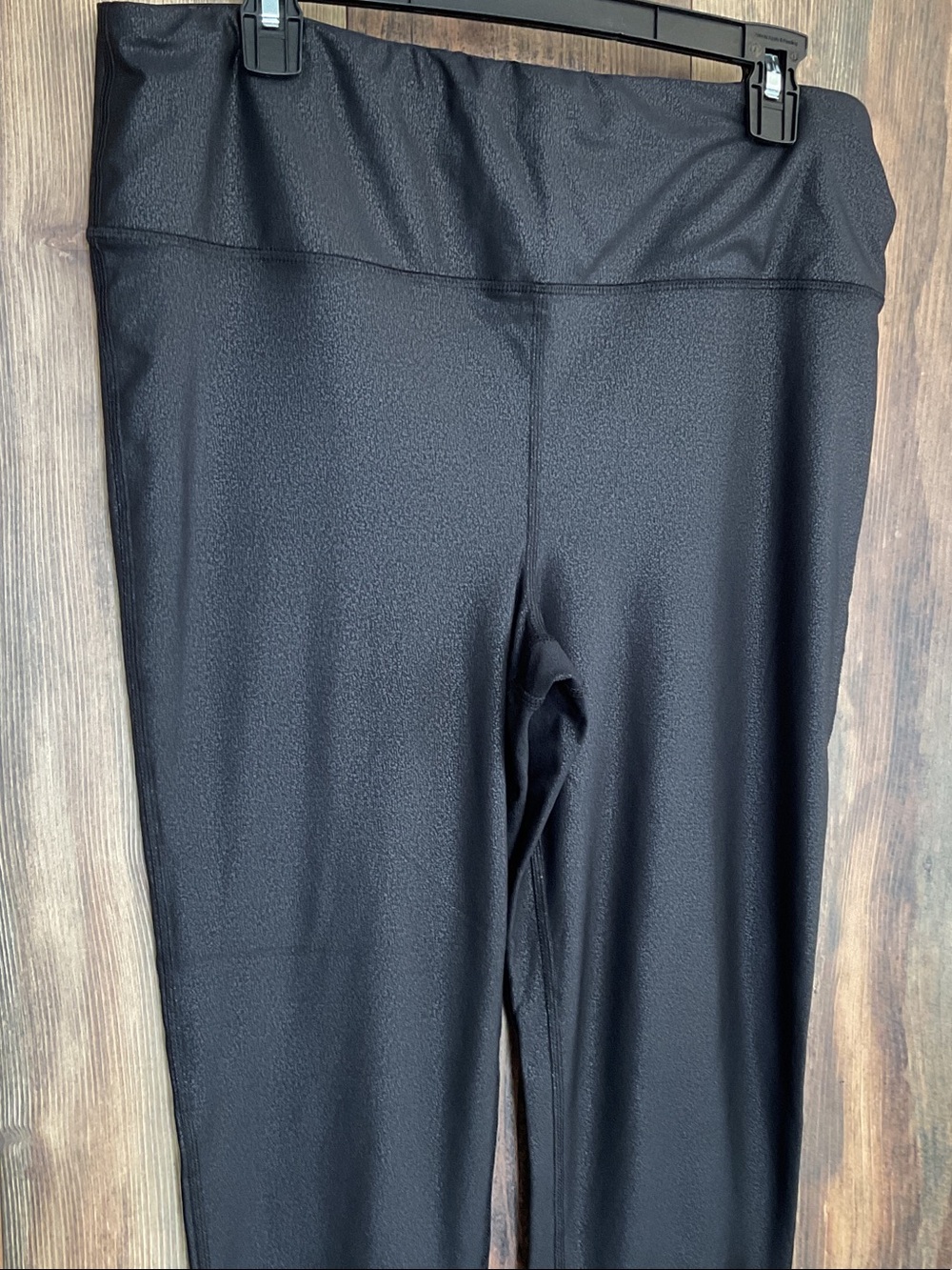 Pink Lily Black High-Rise Faux Leather Look Leggings 2XL          W464